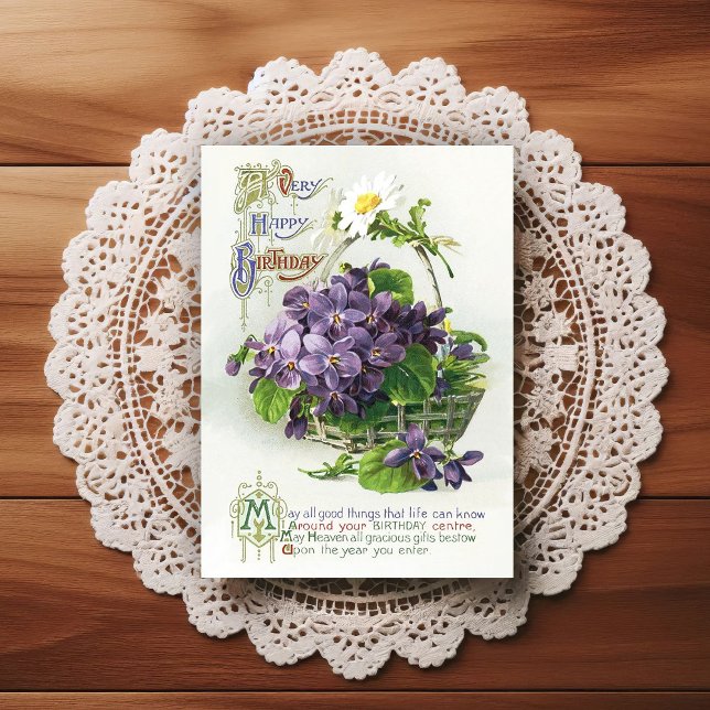 Vintage Early 1900's Birthday Greeting Postcard (Creator Uploaded)