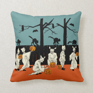 Vintage Early 1900s Halloween "Spooks On Parade" Cushion