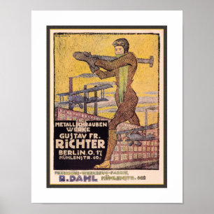 VINTAGE EARLY AVIATION AD POSTER
