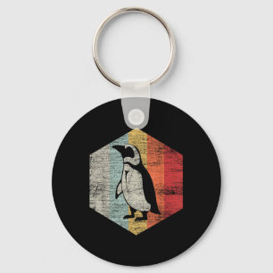 Vintage Earth Day Gifts Retro Penguin  Key Ring
