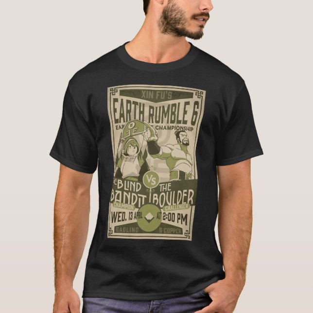 Vintage Earth Rumble 6 Poster funny T-Shirt (Front)