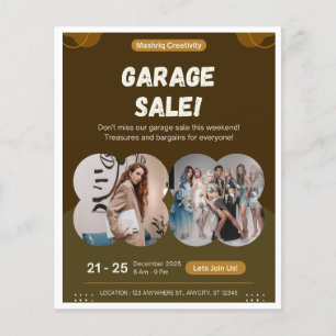 Vintage Earth Tone Garage Sale & Boutique Flyer