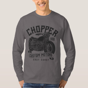 Vintage East Coast Chopper Motorcycle  T-Shirt
