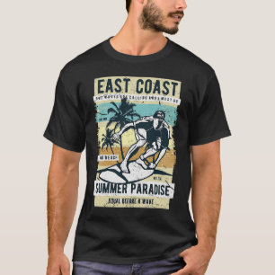 Vintage East Coast Surf Wave Summer Surfer T-Shirt