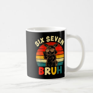 Vintage easter 67 six seven bruh meme slang bunny coffee mug