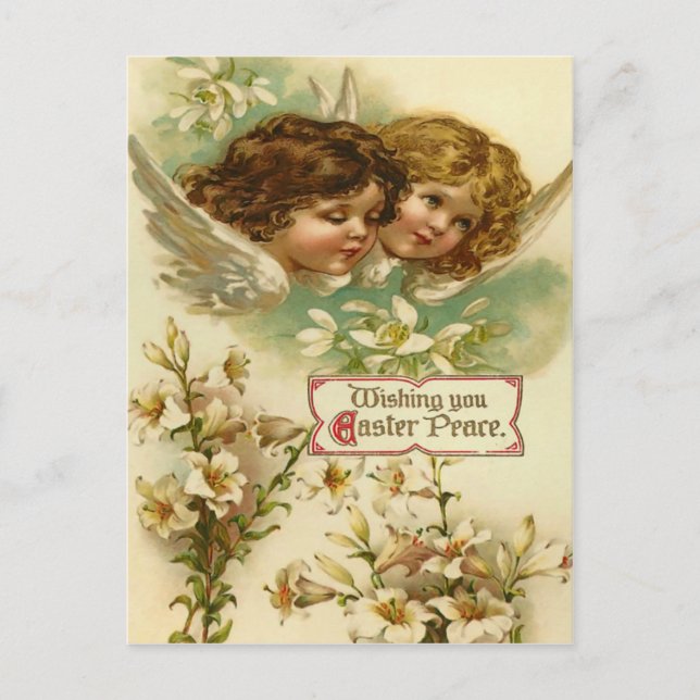 Vintage Easter Angel Postcard (Front)