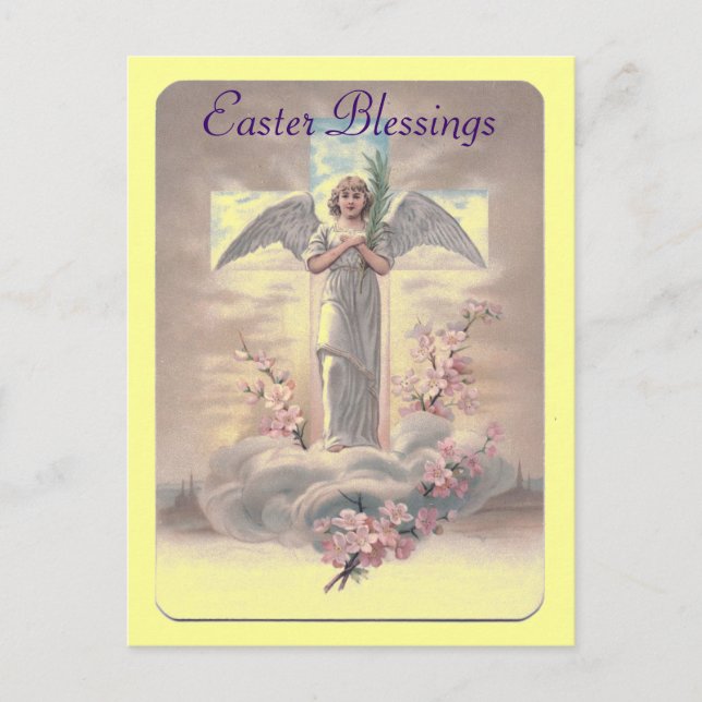 Vintage Easter Angel Postcard (Front)