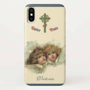 Vintage Easter, Angelic Angels Clouds in Heaven iPhone X Case