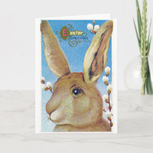 Vintage Easter Big Bunny Card
