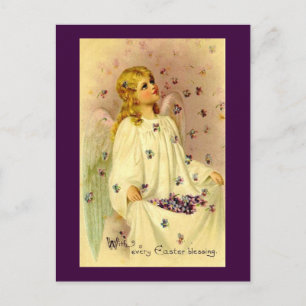 Vintage Easter Blessings Holiday Postcard