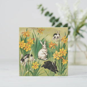 Vintage Easter Bunnies (1906), Holiday Card