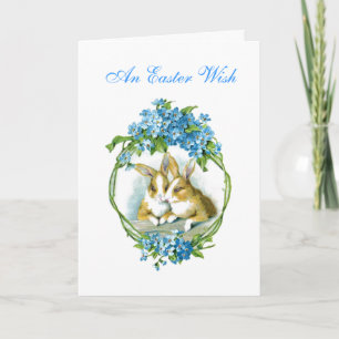 Vintage Easter Bunnies Card