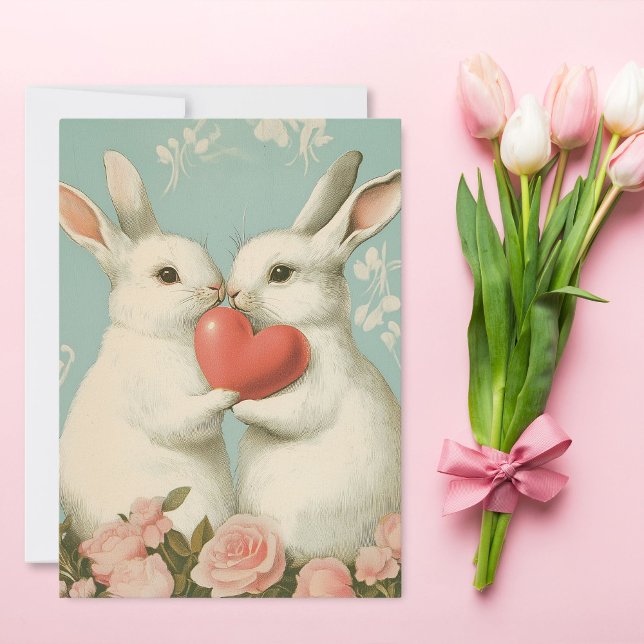 Vintage Easter Bunnies Card (Creator Uploaded)