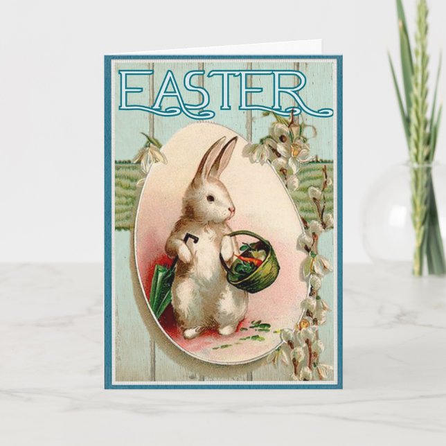 Vintage Easter Bunny Card (Front)