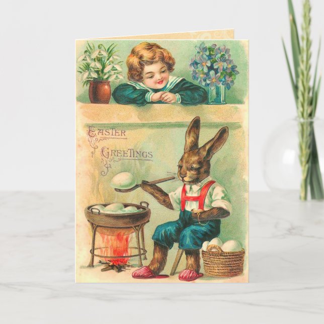 Vintage Easter Bunny Card (Front)