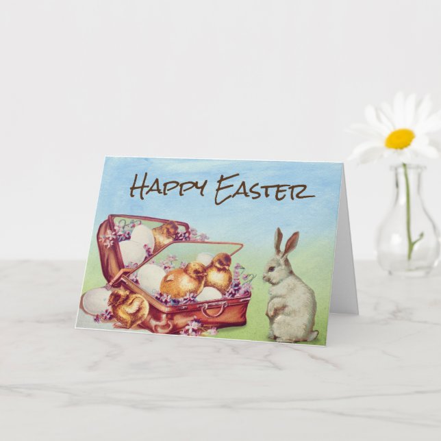 Vintage Easter Bunny Card (Small Plant)