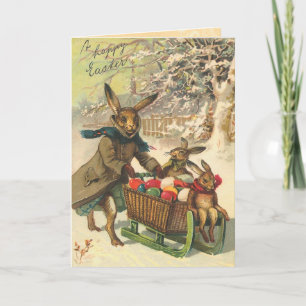 Vintage Easter Bunny Card