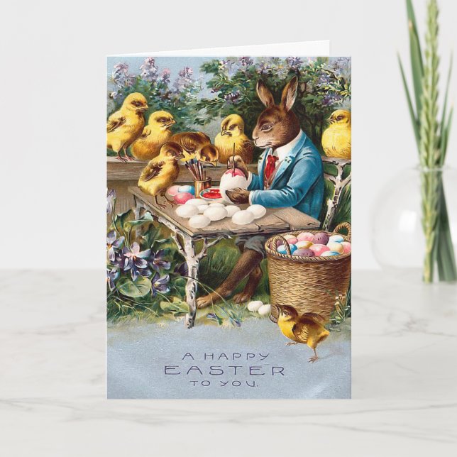 Vintage Easter Bunny Card (Front)