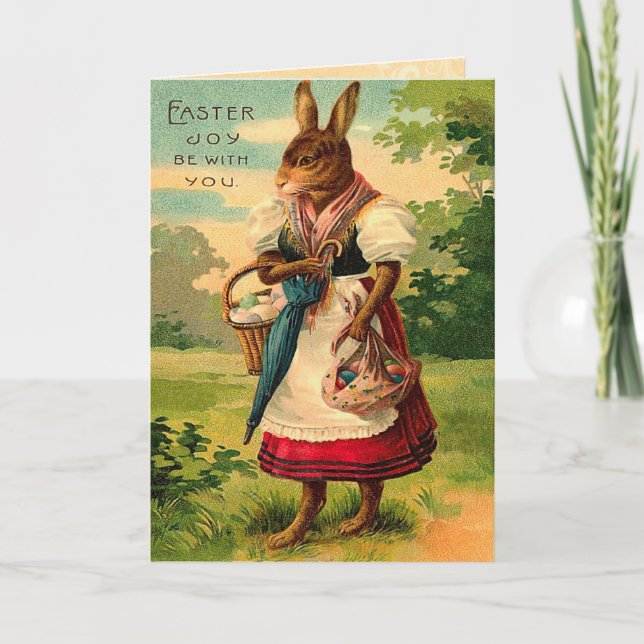 Vintage Easter Bunny Card (Front)