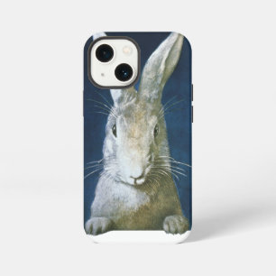 Vintage Easter Bunny, Cute Furry White Rabbit iPhone Case