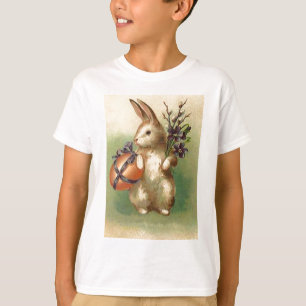 Vintage Easter Bunny Easter Egg Flowers Easter Car T-Shirt
