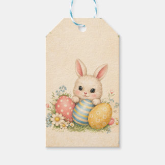 Vintage Easter Bunny Gift Tag | Cute Bunny Easter 