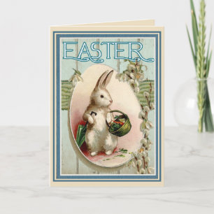 Vintage Easter Bunny Holiday Card