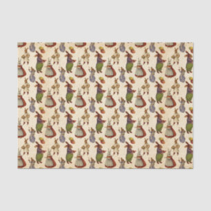 Vintage Easter bunny Holiday party tissue tiled Tissue Paper