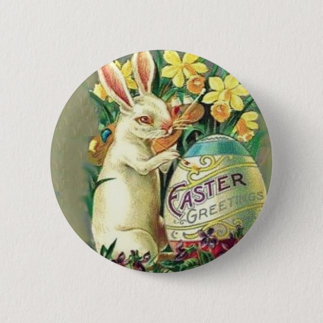 Vintage Easter Bunny Pin (Front)