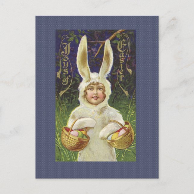 Vintage Easter Bunny Postcard (Front)