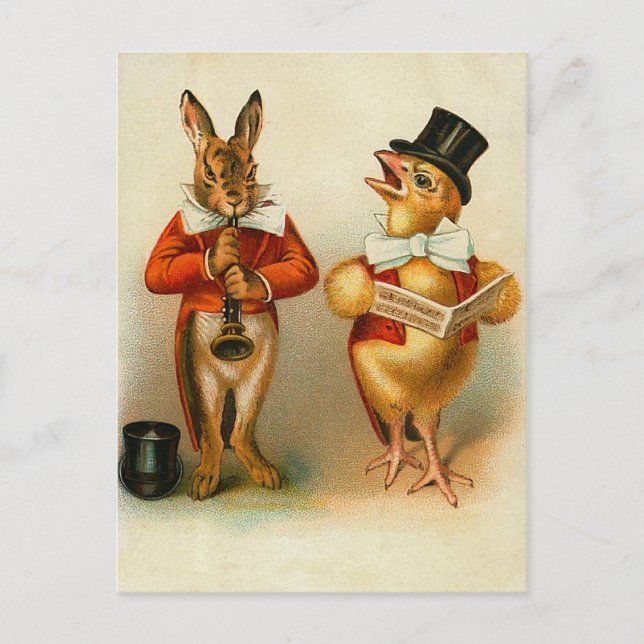 Vintage Easter Bunny Postcard (Front)