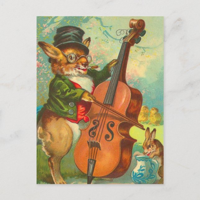 Vintage Easter Bunny Postcard (Front)