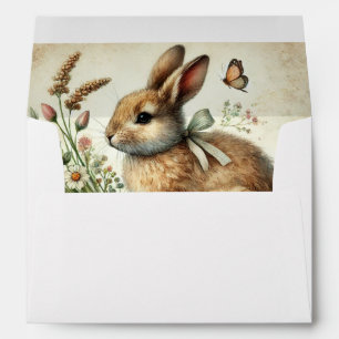 Vintage Easter Bunny Rabbit Return Address Envelope