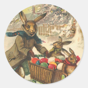 Vintage Easter Bunny Stickers