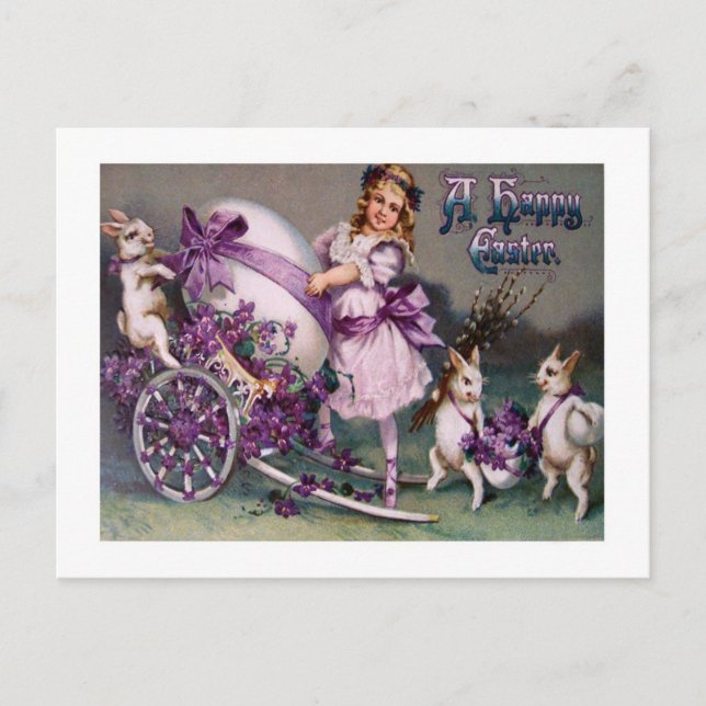 Vintage Easter Card Reproduction Postcard, (Front)