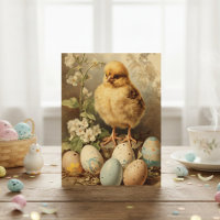 Vintage Easter Chick Basket