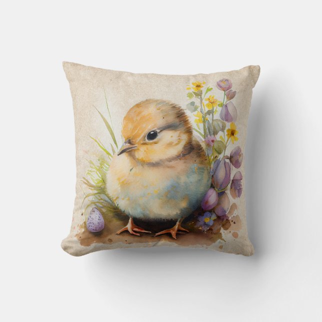 Vintage  Easter Chick Cushion (Front)