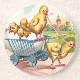 Vintage Easter Chicks Coasters