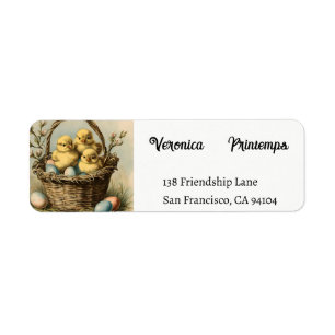 Vintage  Easter  Chicks  Return Address Label