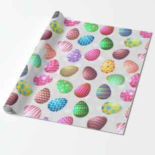 Vintage Easter Colored Eggs Wrapping Paper