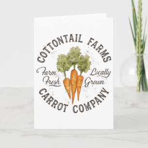 Vintage Easter Cottontail Farm Carrot Company East Card