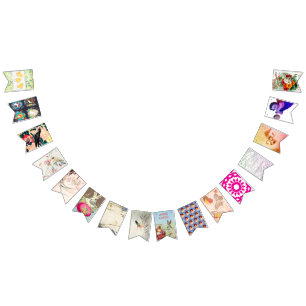 VINTAGE EASTER DECORATIVE BUNTING BANNER