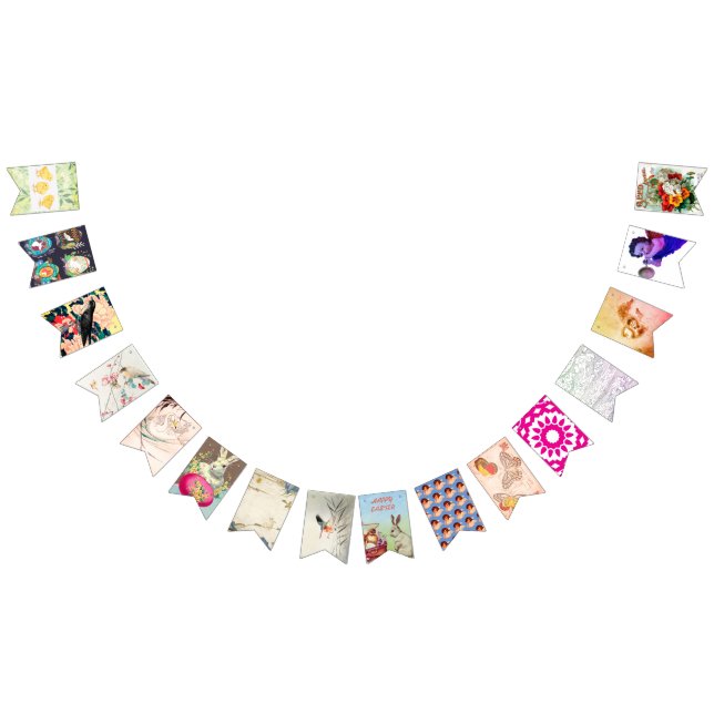 VINTAGE EASTER DECORATIVE BUNTING BANNER (All)