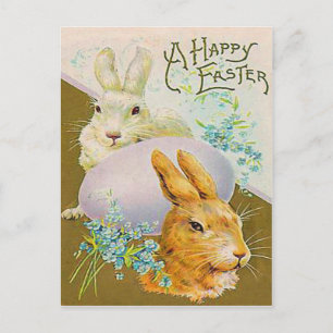 Vintage Easter Egg Bunny Easter Card