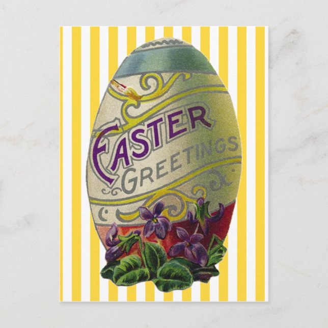 Vintage Easter Egg Holiday Postcard (Front)