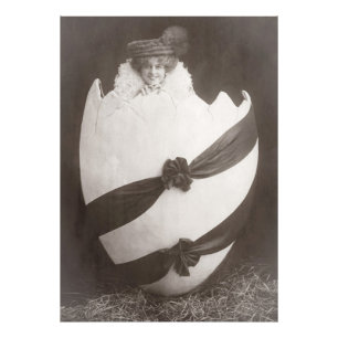 Vintage Easter Egg Lady Photo Print