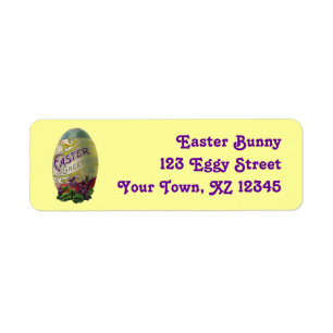 Vintage Easter Egg Return Address Label