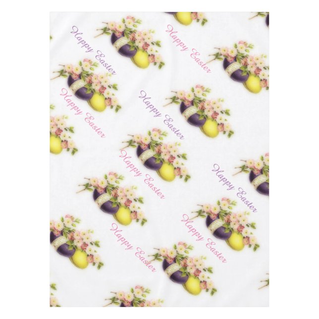 Vintage Easter Eggs Tablecloth (Front)