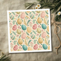 Vintage Easter Eggs with Floral Buds