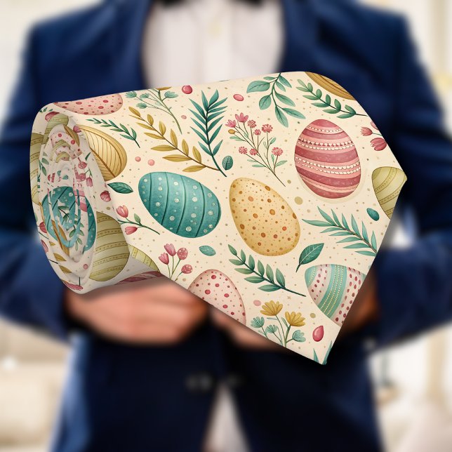 Vintage Easter Eggs with Floral Buds Tie (Creator Uploaded)